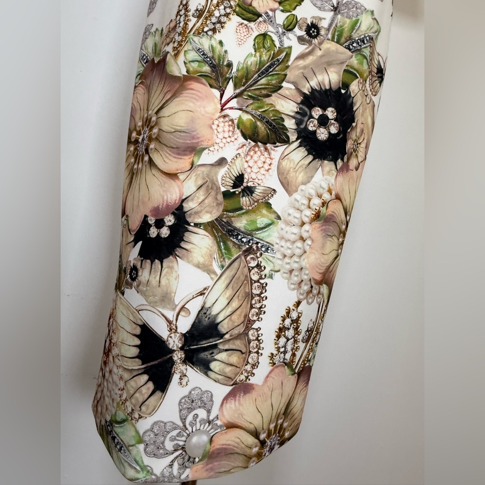 Ted Baker Layli Gem Gardens Ivory Short Sleeve Midi Dress Ted Baker 1/US Small - Picture 7 of 16